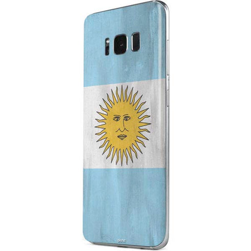 Argentina Flag Distressed Galaxy S8 Skin